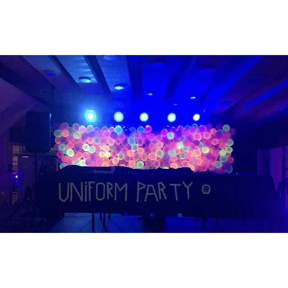 dekoráció bérlés, neon dekor, uv dekor, világító dekoráció, uv reaktív dekoráció, party dekráció, goa psy trance dekoráció